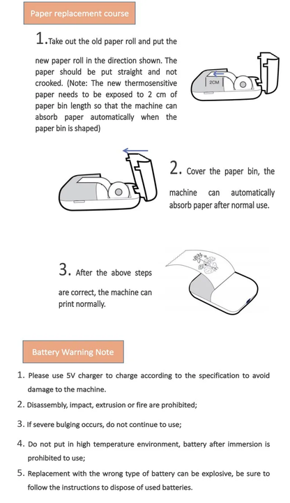 Portable Mini Bluetooth Printer – Pocket Thermal Photo & Note Printer for iOS & Android (No Ink Required) - Infinitygallery.store