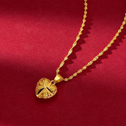 Elegant 18K Gold Heart Necklace for Women – Minimalist & Timeless Gift - Infinitygallery.store