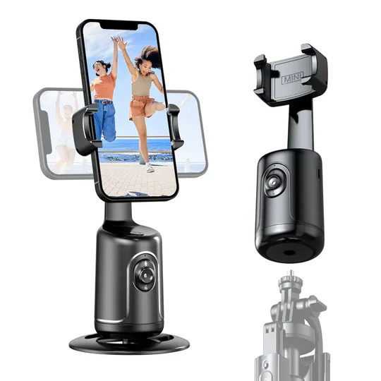 Smart Auto Face Tracking Tripod – AI 360° Motion Sensor, No App Needed, Gesture Control - Infinitygallery.store