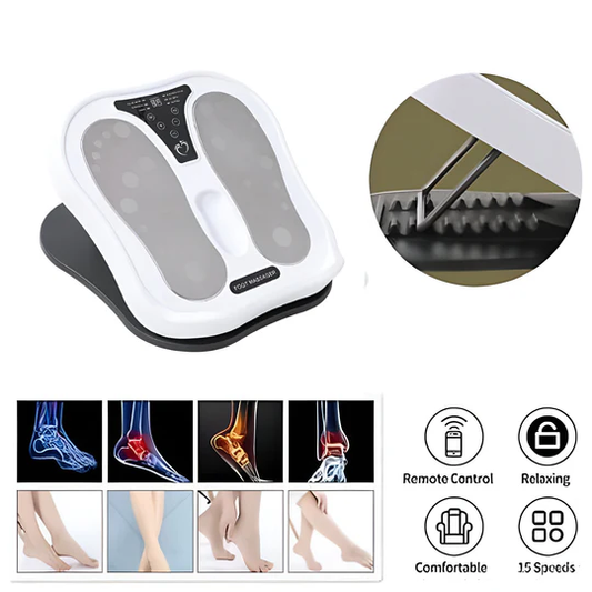 Smart Electric Foot Massager with Heat, EMS Pads & Remote – 15 Modes for Pain Relief & Muscle Recovery - Infinitygallery.store