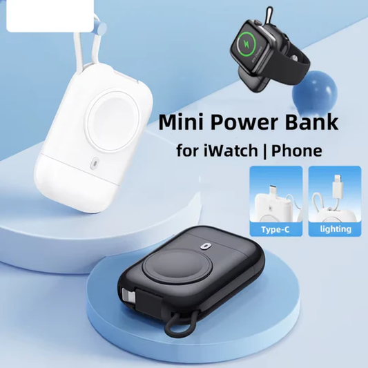 Mini Power Bank 2580mAh – Magnetic Charger with Built-In Lightning Cable & USB-C Fast Input - Infinitygallery.store