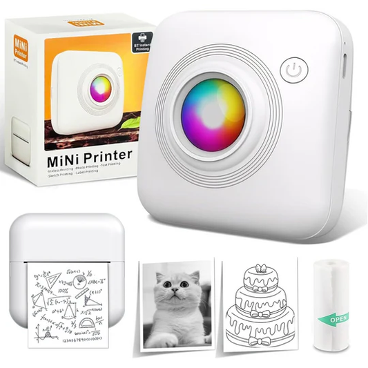New Portable Mini Printer – Inkless Bluetooth Thermal Printer for Photos, Notes & Labels (iOS & Android) - Infinitygallery.store