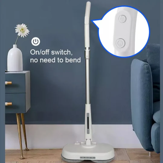 Automatic Electric Spray Mop with Dual Rotating Heads & LED Light – Cordless Rechargeable Floor Cleaner - Infinitygallery.store