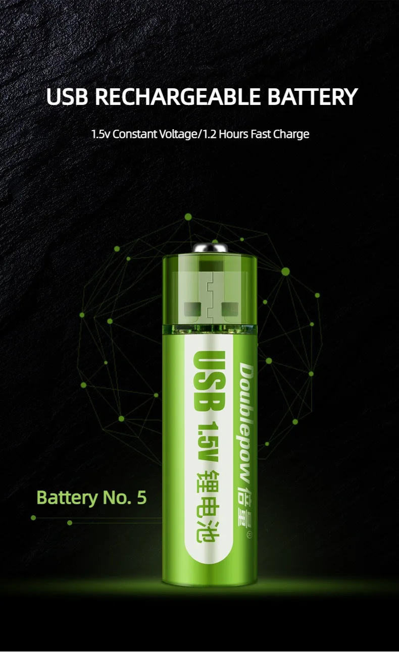 USB Rechargeable AA Batteries (4-Pack) – 1800mAh | Eco-Friendly, Long Life, Safe Charging - Infinitygallery.store