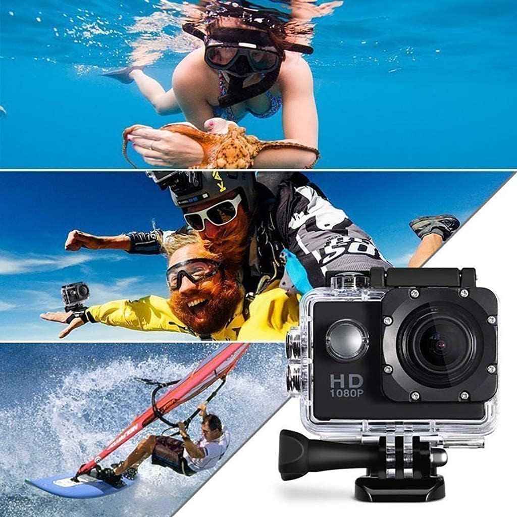 Waterproof 1080P HD Sports Action Camera with Wide-Angle Lens & Accessories