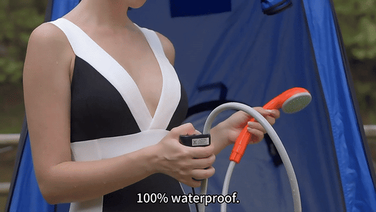 Portable Outdoor Shower Kit – USB Rechargeable Camping Shower with Foldable Bucket