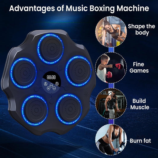 2025 Electronic Musical Boxing Machine – Wall-Mount Rhythm Trainer with LED & Bluetooth - Infinitygallery.store