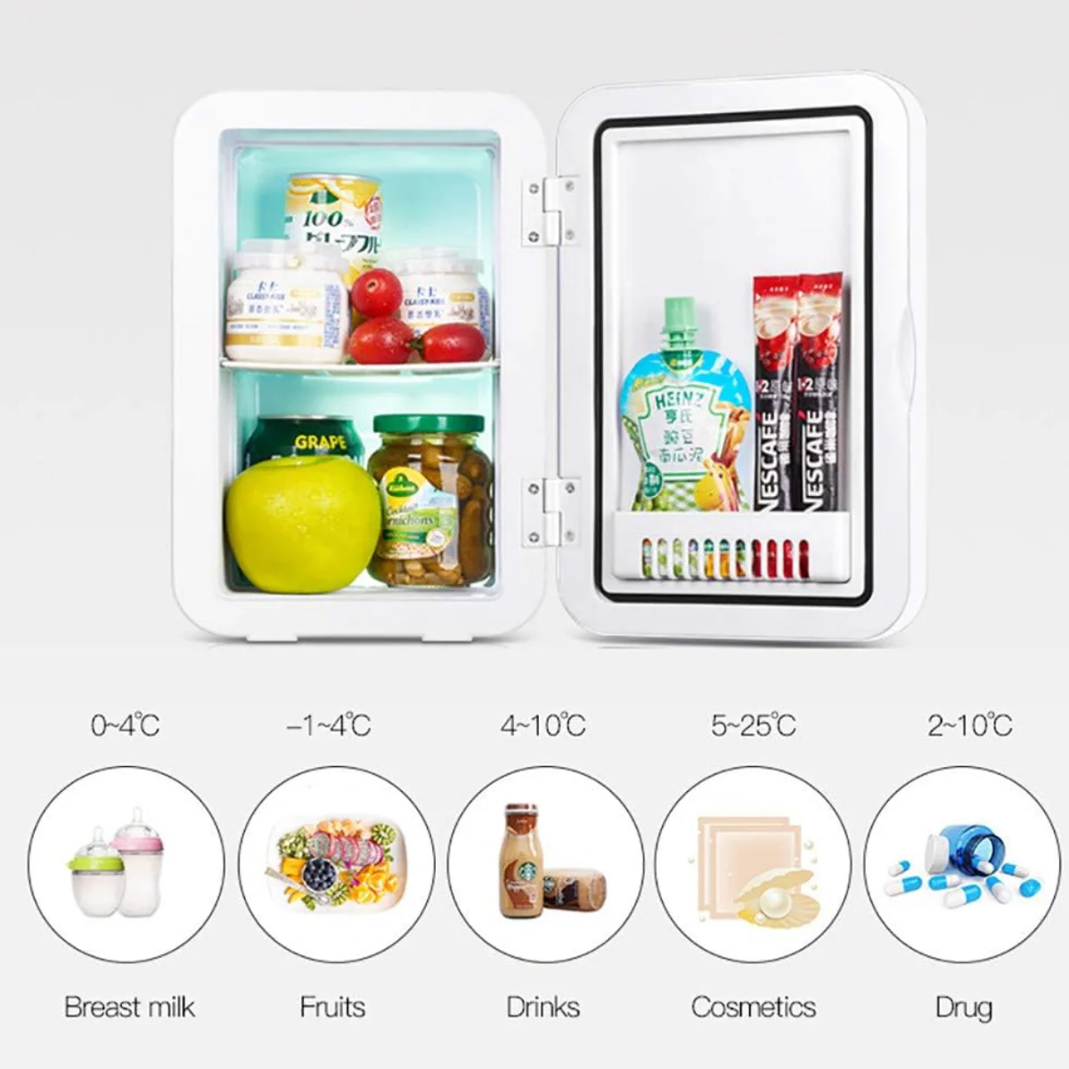 Mini Portable Fridge 8L – Dual Power | Hot & Cold | Quiet & Compact - Infinitygallery.store
