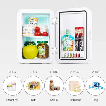 Mini Portable Fridge 8L – Dual Power | Hot & Cold | Quiet & Compact - Infinitygallery.store