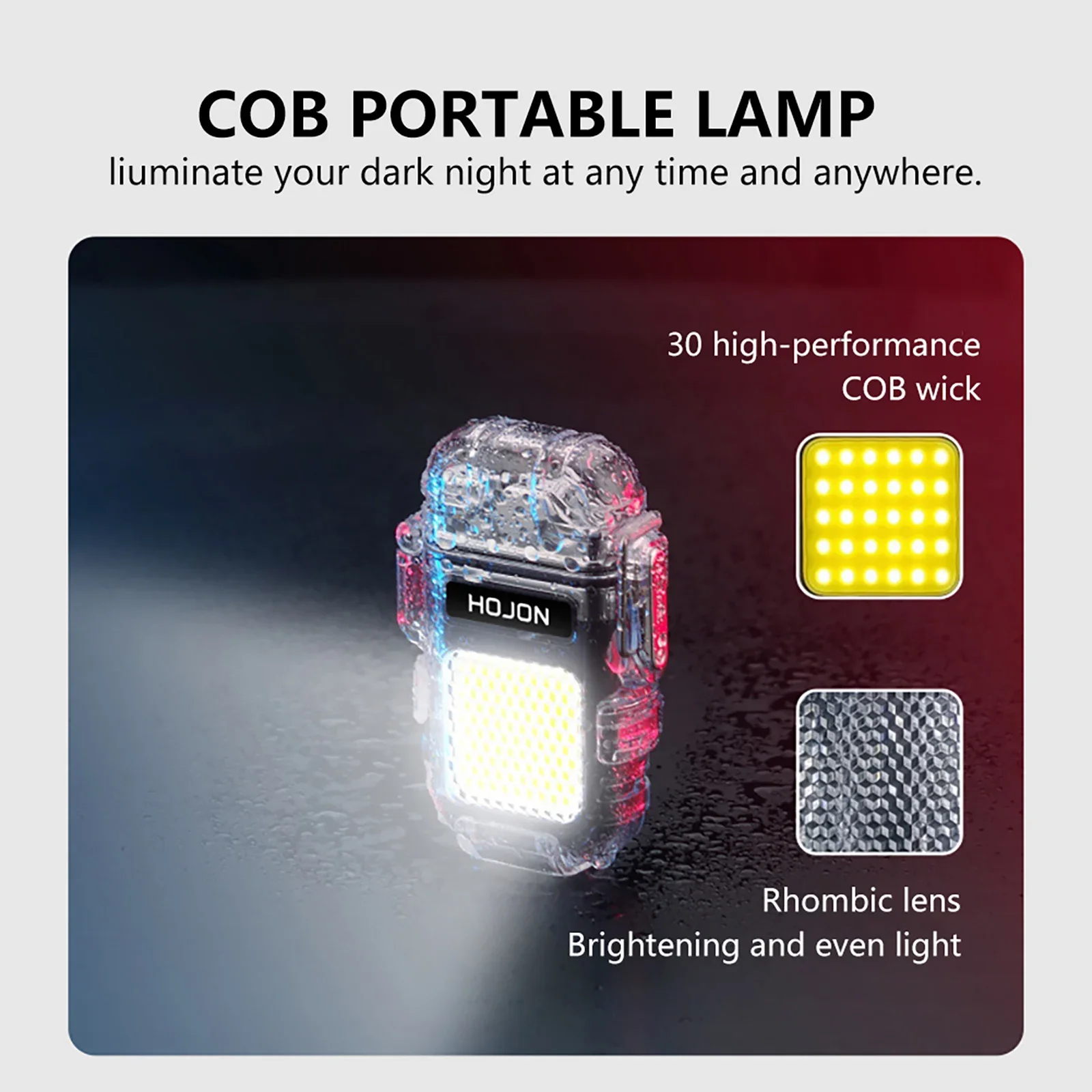 2-in-1 Waterproof Arc Lighter with LED Flashlight – Rechargeable, Windproof & Portable - Infinitygallery.store