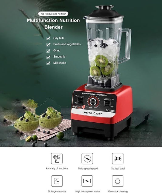 Silver Crest Electric Mixer SC-1589 – 2L High-Power Meat Grinder Blender (4500W) - Infinitygallery.store