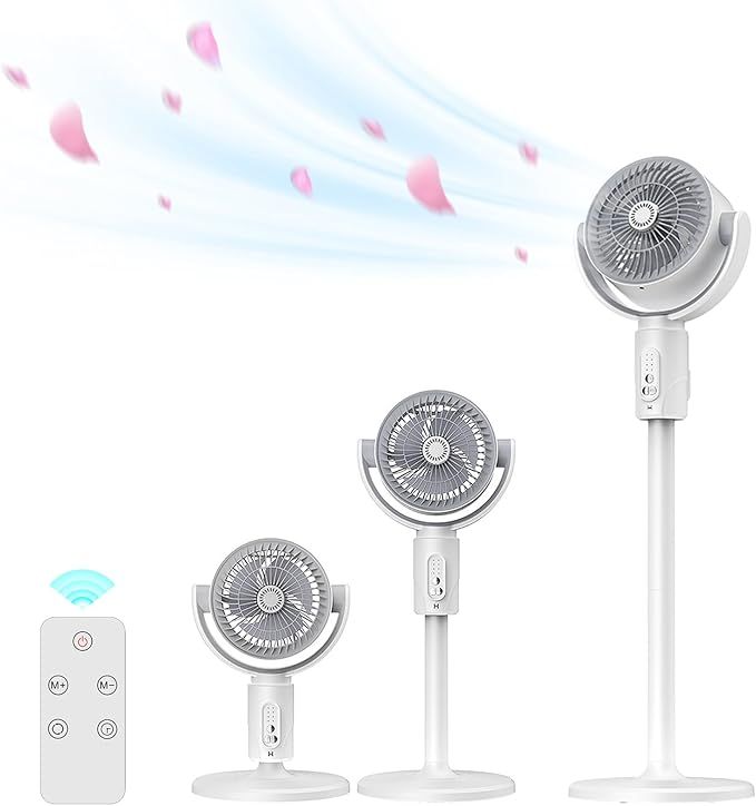 Adjustable Standing Fan with Remote Control – Multifunction Cooling & Air Circulation Fan for Bedroom - Infinitygallery.store