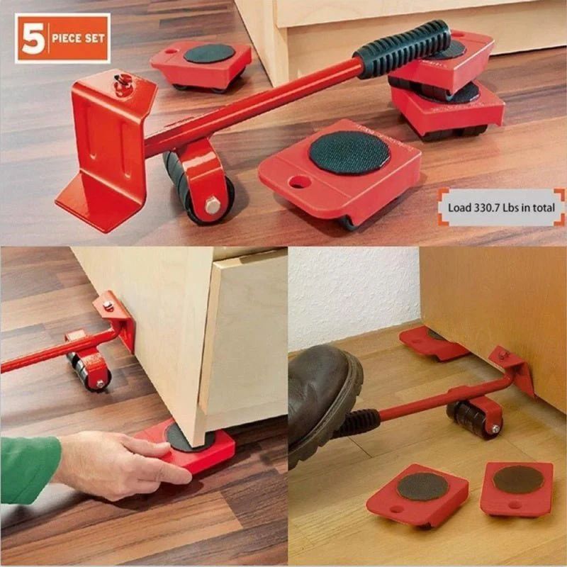 Heavy Duty Furniture Mover Tool Set – Lifter & 360° Sliders for Easy Rearrangement - Infinitygallery.store