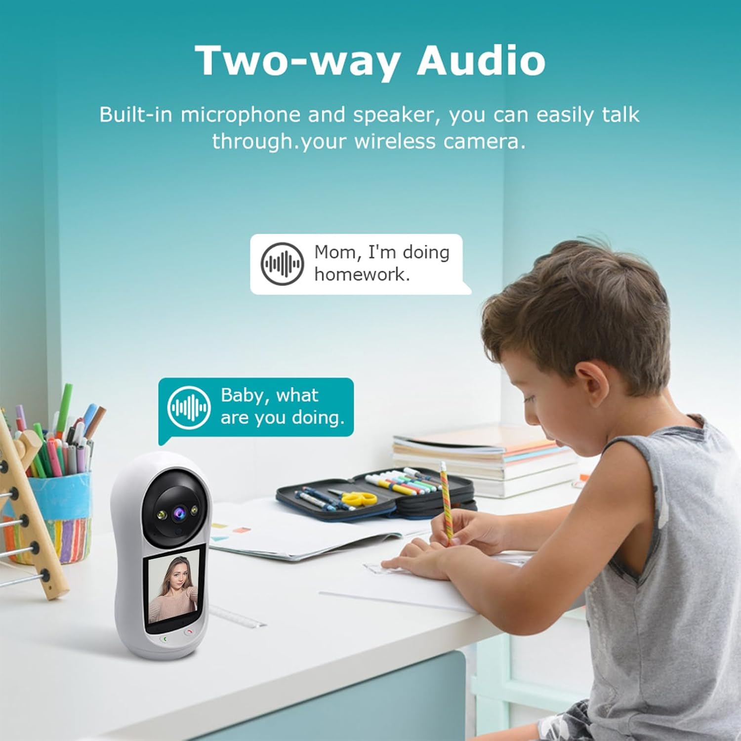 Smart Video Call Camera – 3MP HD | One-Click Call | 360° Motion Tracking - Infinitygallery.store