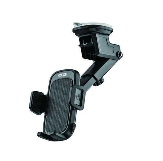 360° Rotatable Rearview Mirror Car Phone Holder – Retractable Clamp Mount - Infinitygallery.store