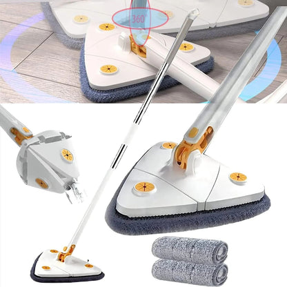 360° Rotating Triangular Mop – Wet & Dry Cleaning with Extendable Handle - Infinitygallery.store