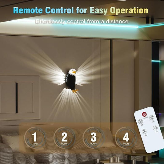 3D Eagle Wall Light – LED Projection Lamp for Home & Outdoor Decor - Infinitygallery.store