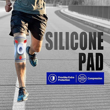 Enhanced Knee Support Compression Sleeve – Patella Gel & Spring Stabilizers - Infinitygallery.store