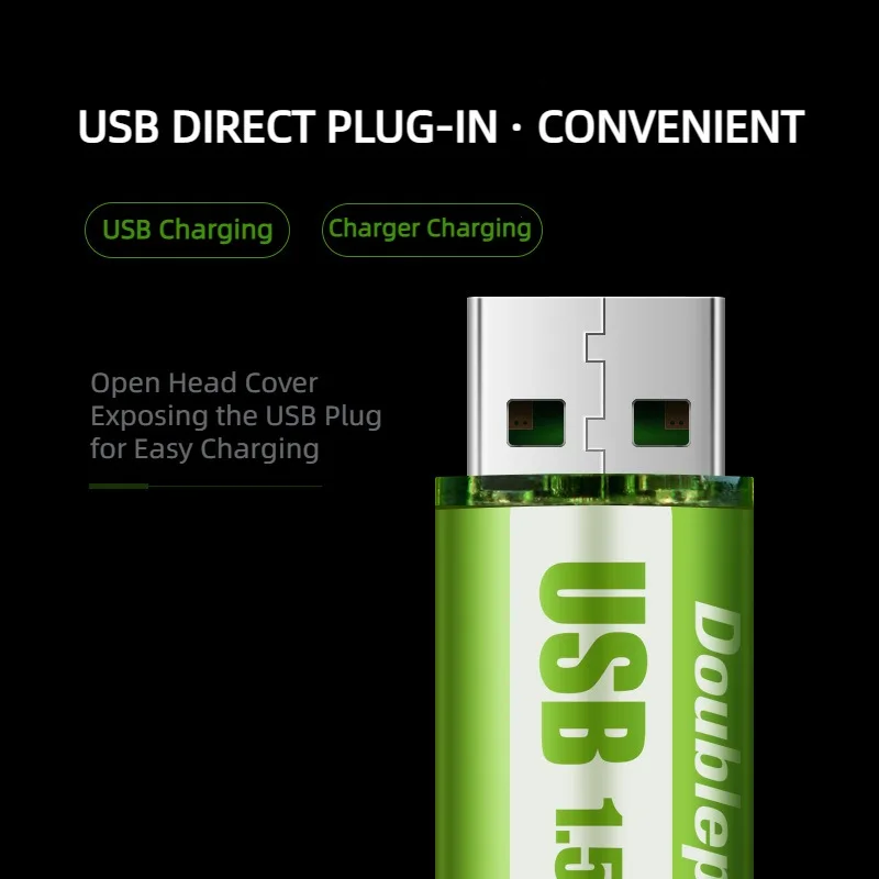 USB Rechargeable AA Batteries (4-Pack) – 1800mAh | Eco-Friendly, Long Life, Safe Charging - Infinitygallery.store