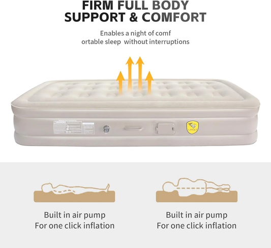One-Click Automatic Inflatable Mattress – Self-Inflating, Waterproof & Ultra-Durable Air Bed for Camping & Travel - Infinitygallery.store