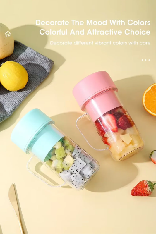 Electric Juicer Bottle with Straw – USB Rechargeable, 6-Blade Cyclone, Portable Blender - Infinitygallery.store