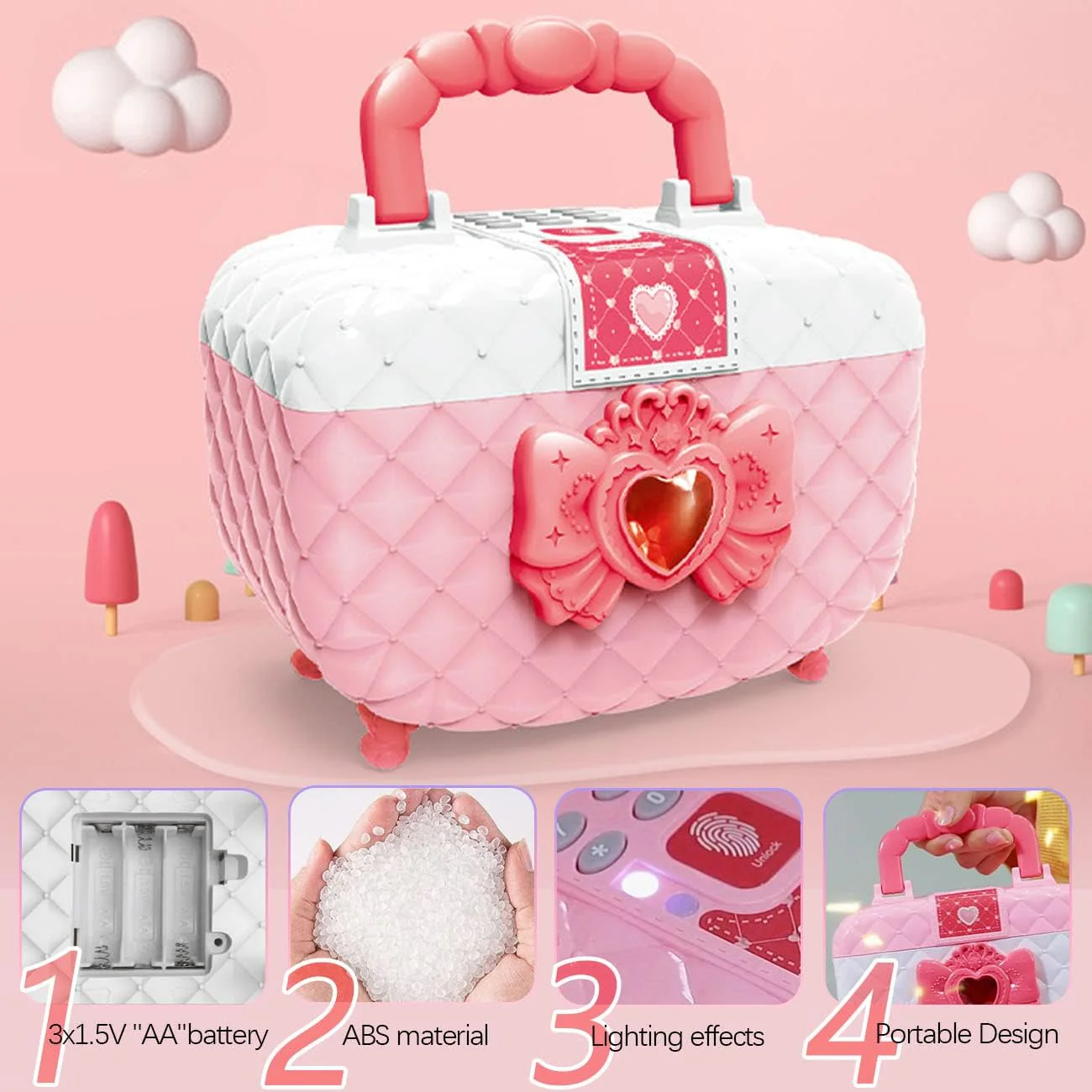Girls Piggy Bank with Password Lock – Large Capacity Cash & Coin Safe Box for Kids (Pink) - Infinitygallery.store