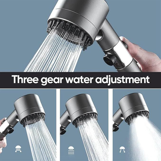 3-Mode High Pressure Hair Dryer-Style Shower Head – Massage & Spray with Filter - Infinitygallery.store