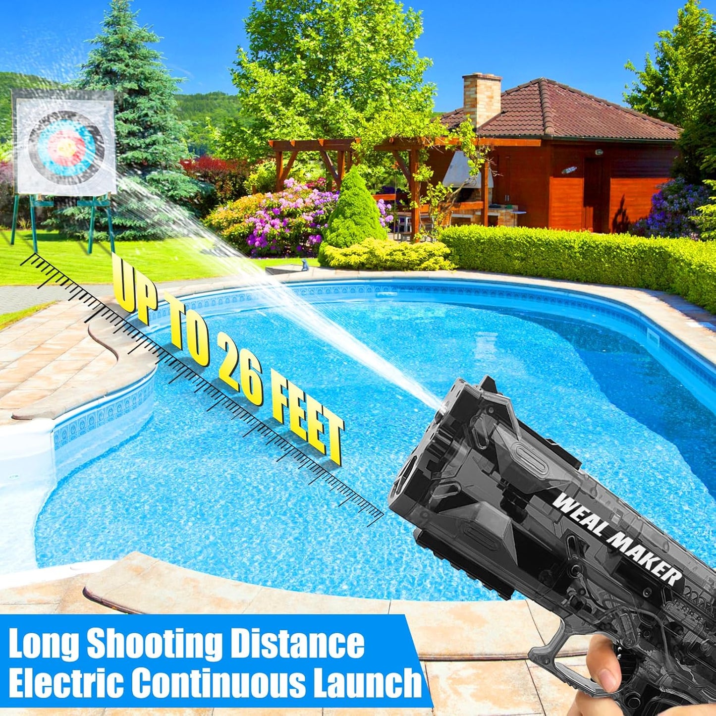 Electric Water Gun – Powerful Motorized Soaker with Transparent Design & Long-Range Splash Power - Infinitygallery.store