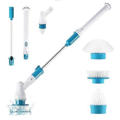 3-in-1 Electric Spin Scrubber Machine – Cordless Power Cleaner with 3 Brush Heads & Extendable Handle - Infinitygallery.store