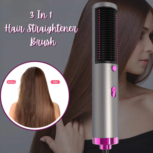 3-in-1 Hair Straightener Brush – Dryer, Volumizer & Styler - Infinitygallery.store
