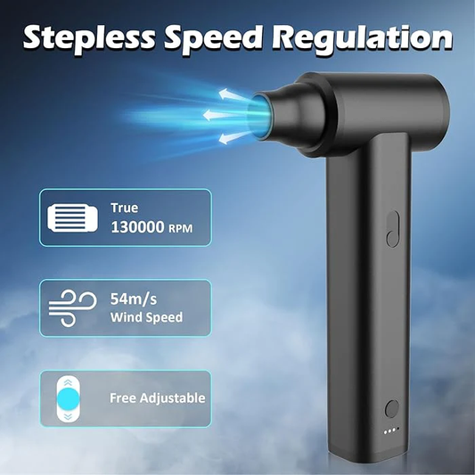 160W Rechargeable Handheld Air Duster & Fan Blower – 6000mAh Battery, Multipurpose Use - Infinitygallery.store