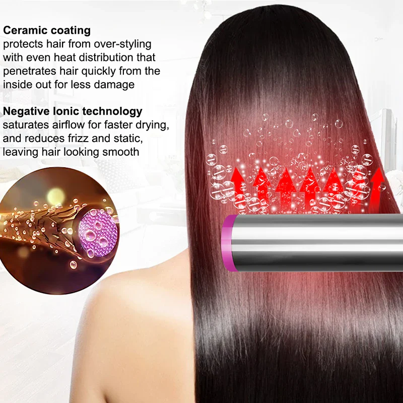 3-in-1 Hair Straightener Brush – Dryer, Volumizer & Styler - Infinitygallery.store