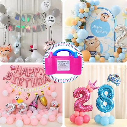 Electric Balloon Air Pump – Dual Nozzle & Auto/Manual Modes for Fast Party Decoration - Infinitygallery.store