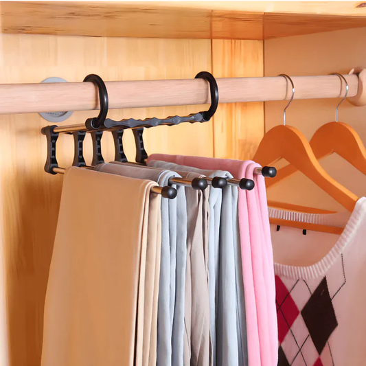 👖 5-in-1 Multifunctional Cloth Hanger – Space-Saving Wardrobe Organizer - Infinitygallery.store
