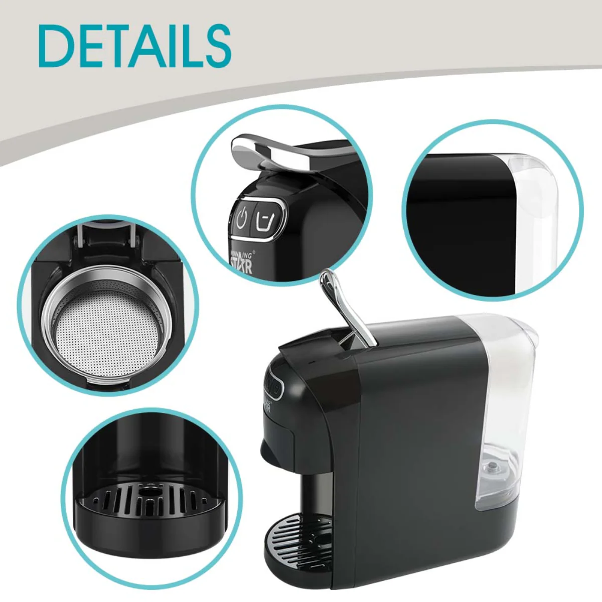 Electric Multi 4-in-1 Capsule Coffee Machine – Compatible with Nespresso, Dolce Gusto, ESE Pods & Ground Coffee | 20 Bar Pump - Infinitygallery.store