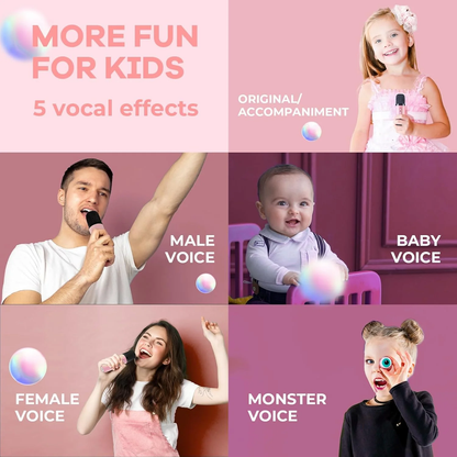 Kids Bluetooth Karaoke Speaker with Microphone – Portable Singing Machine with 18 Preloaded Songs - Infinitygallery.store