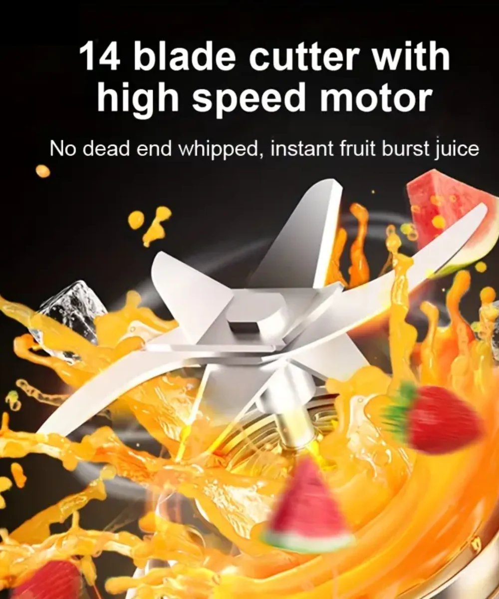 🥤 340ML Portable Juicer with LED Screen – Wireless & Rechargeable Blender - Infinitygallery.store