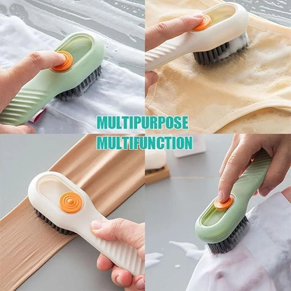 Multifunctional Shoe Cleaning Brush with Built-in Soap Dispenser – Long Handle & Medium-Soft Bristles - Infinitygallery.store