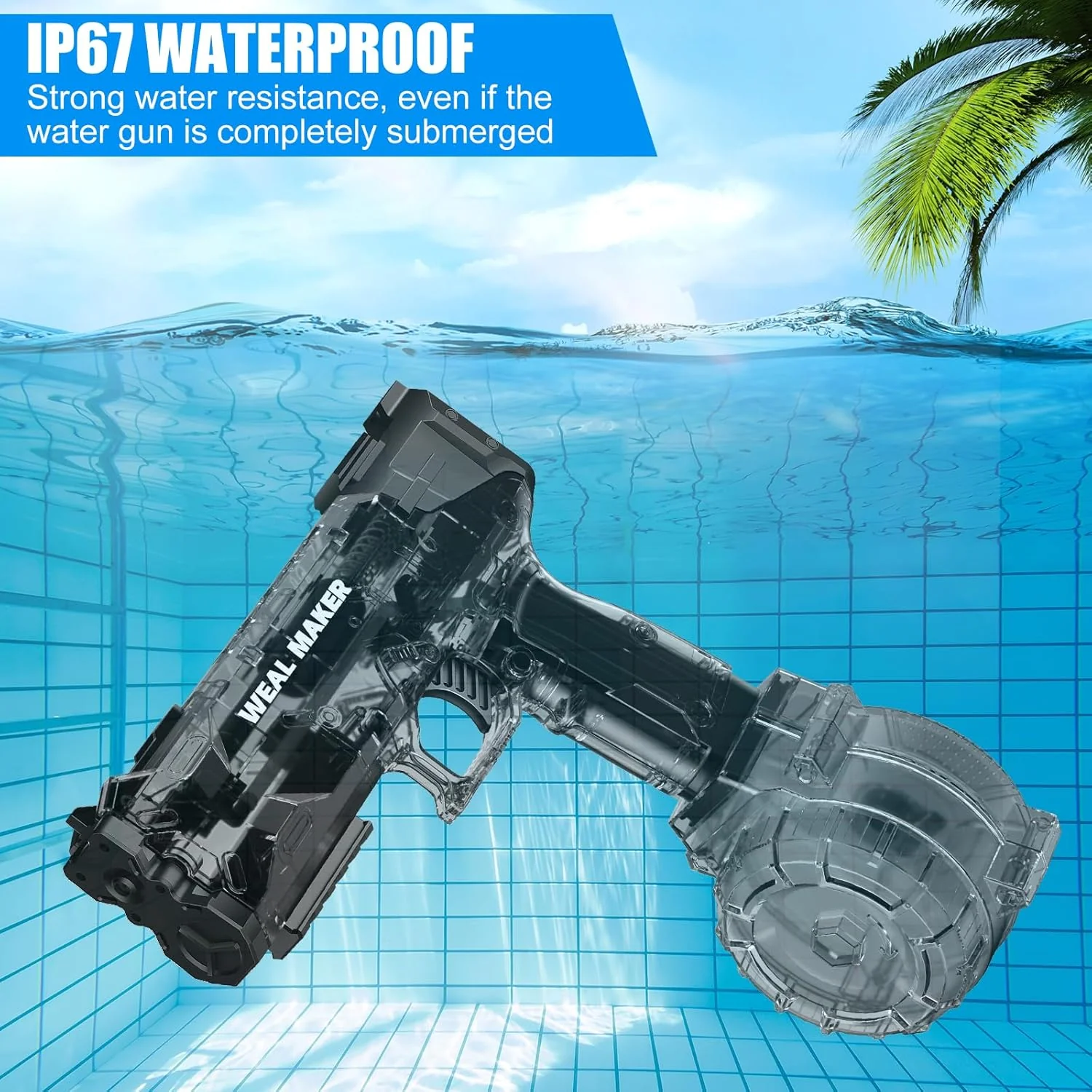 Electric Water Gun – Powerful Motorized Soaker with Transparent Design & Long-Range Splash Power - Infinitygallery.store