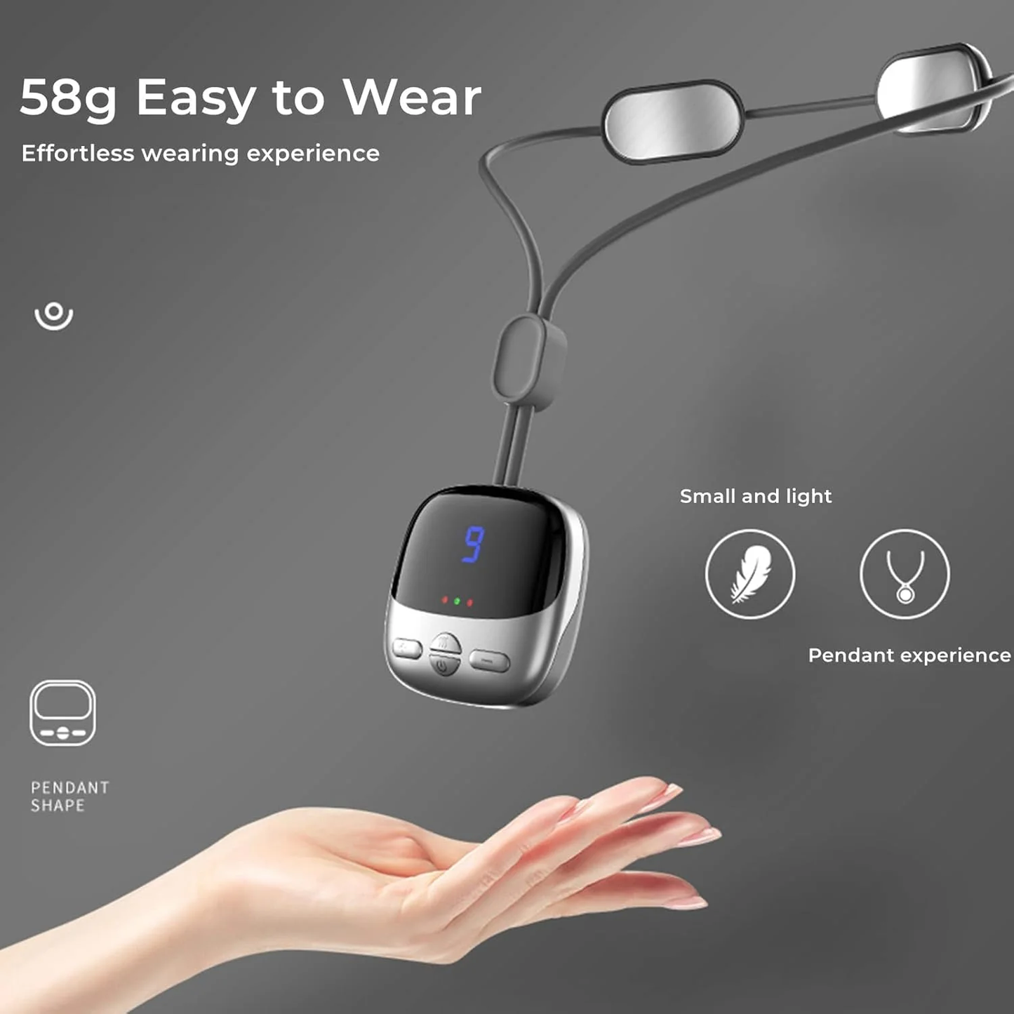 Portable Pendant Neck Massager – Stylish Pain Relief & Warm Compression - Infinitygallery.store