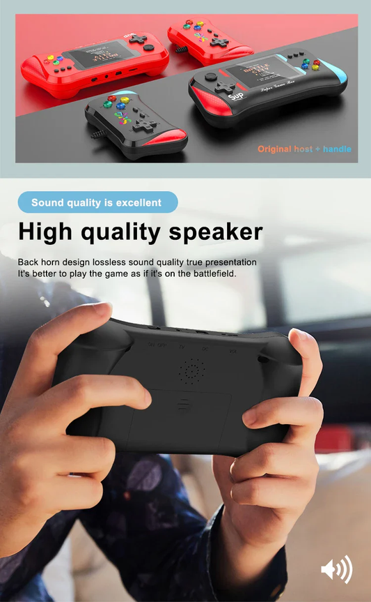 X7M Handheld Game Console – 500 Classic Retro Games | 2-Player Support, TV Output & Rechargeable Battery - Infinitygallery.store