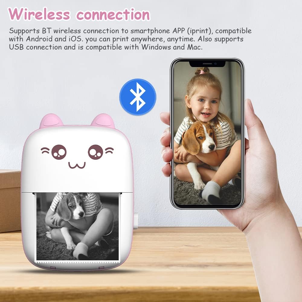 Portable Mini Bluetooth Printer – Pocket Thermal Photo & Note Printer for iOS & Android (No Ink Required) - Infinitygallery.store