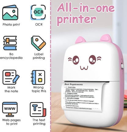 Portable Mini Bluetooth Printer – Pocket Thermal Photo & Note Printer for iOS & Android (No Ink Required) - Infinitygallery.store