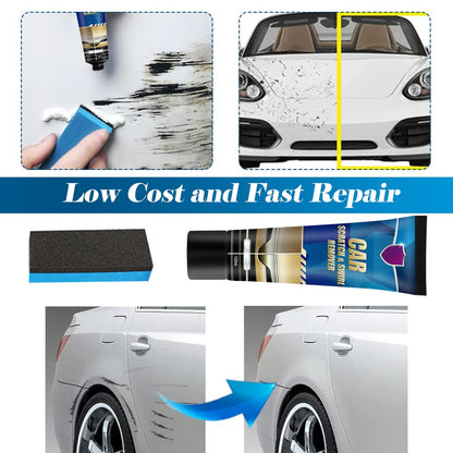 2 Pcs Car Scratch Remover Kit – Universal Paint Repair Cream with Sponge Applicator - Infinitygallery.store