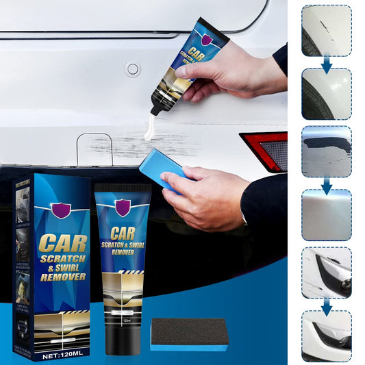 2 Pcs Car Scratch Remover Kit – Universal Paint Repair Cream with Sponge Applicator - Infinitygallery.store