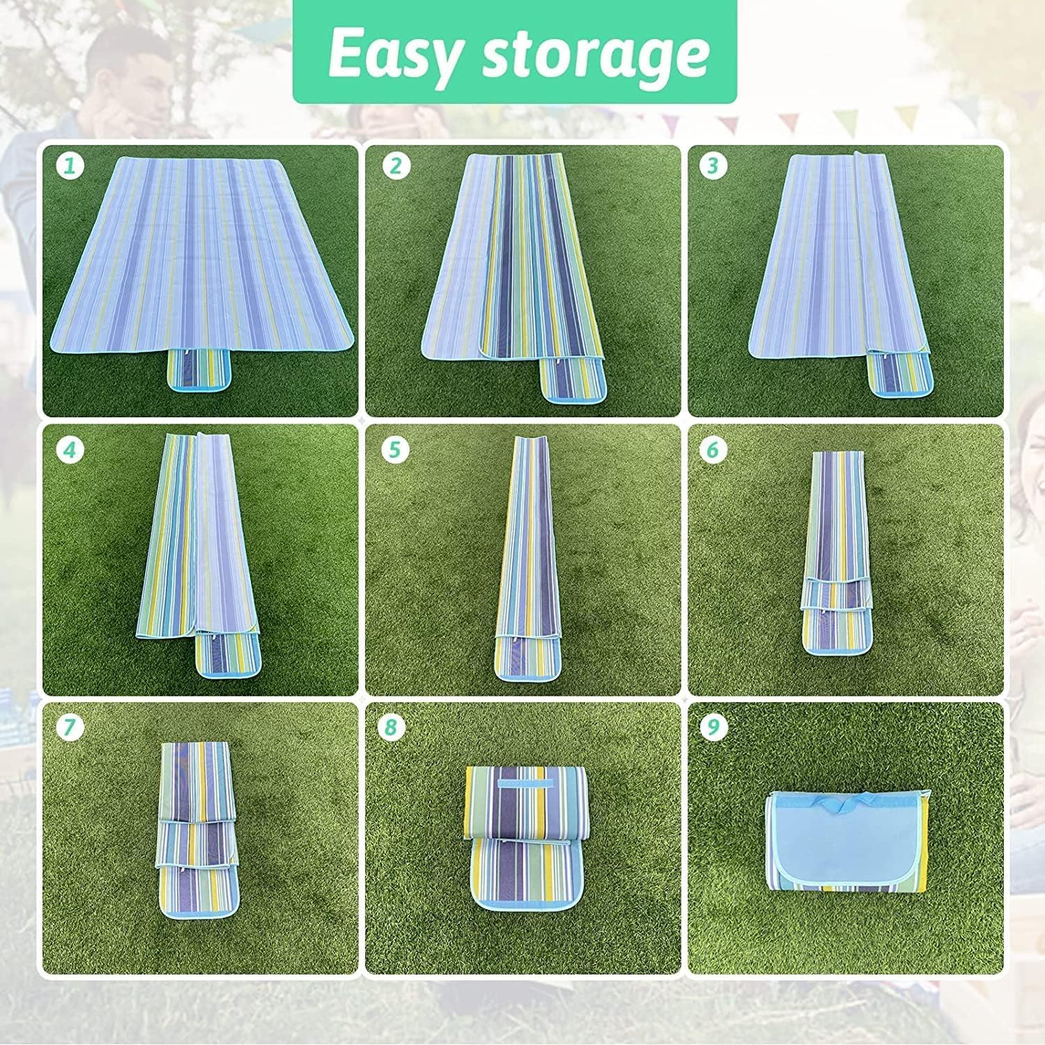 Waterproof Foldable Picnic Mat – Portable, Sand-Proof & Easy-to-Clean Blanket for Outdoors, Beach & Camping - Infinitygallery.store