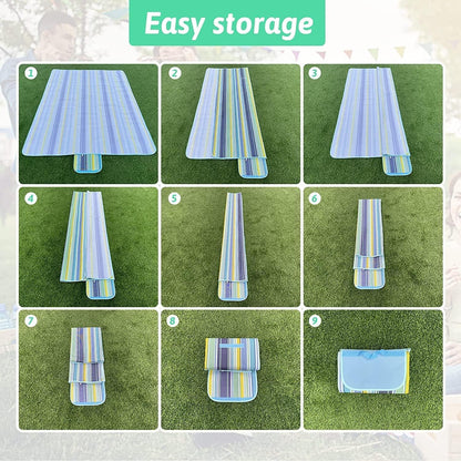 Waterproof Foldable Picnic Mat – Portable, Sand-Proof & Easy-to-Clean Blanket for Outdoors, Beach & Camping - Infinitygallery.store