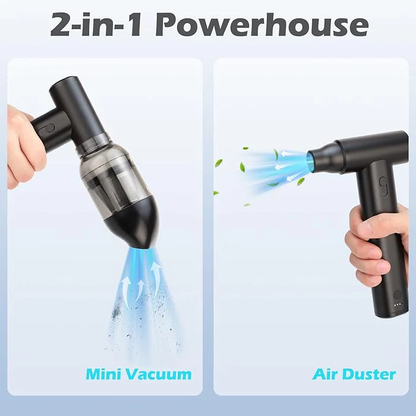 160W Rechargeable Handheld Air Duster & Fan Blower – 6000mAh Battery, Multipurpose Use - Infinitygallery.store
