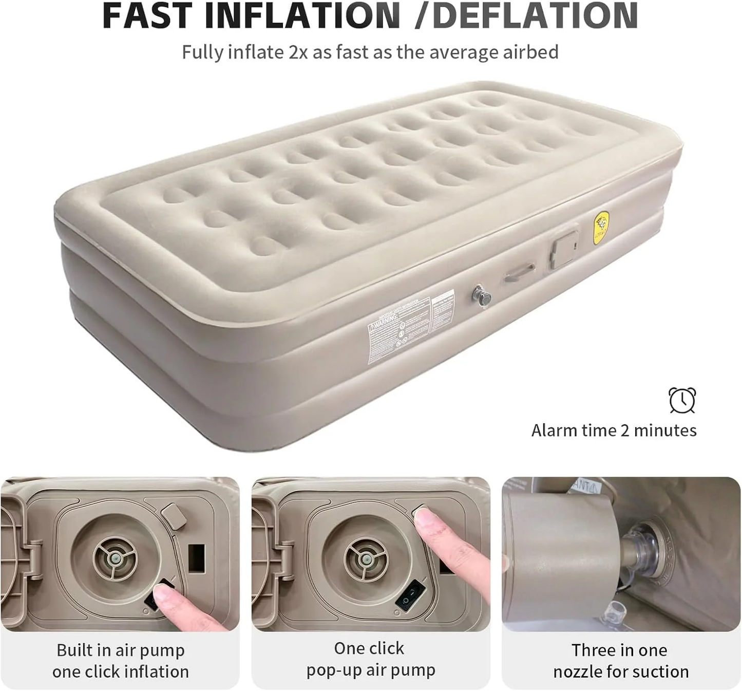 One-Click Automatic Inflatable Mattress – Self-Inflating, Waterproof & Ultra-Durable Air Bed for Camping & Travel - Infinitygallery.store