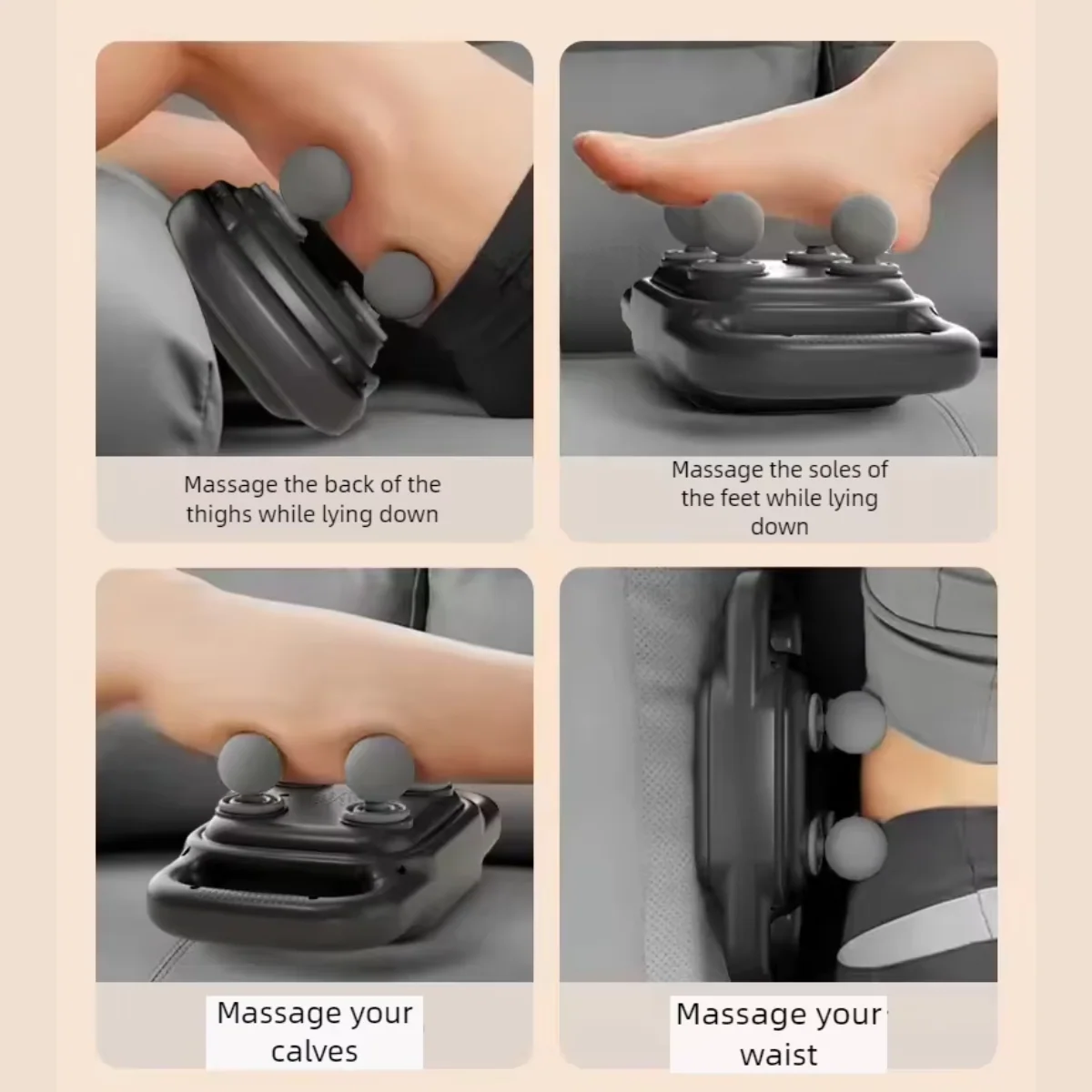 Handheld Four Heads Back Massager Gun – Deep Tissue & Quad-Axis Technology - Infinitygallery.store